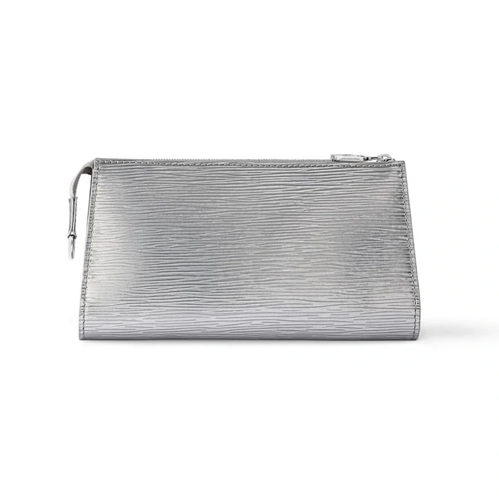 NEW Louis Vuitton Metallic Silver Epi Pochette Accessoires